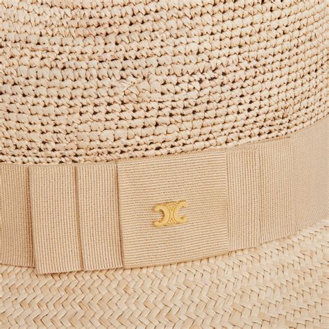 celine straw hat|celine triomphe hat.